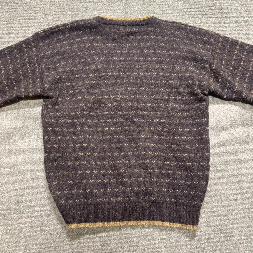 VTG Woolrich Pullover Sweater Mens L John Rich And Bros Blue Patterned 90s - Picture 2 of 8